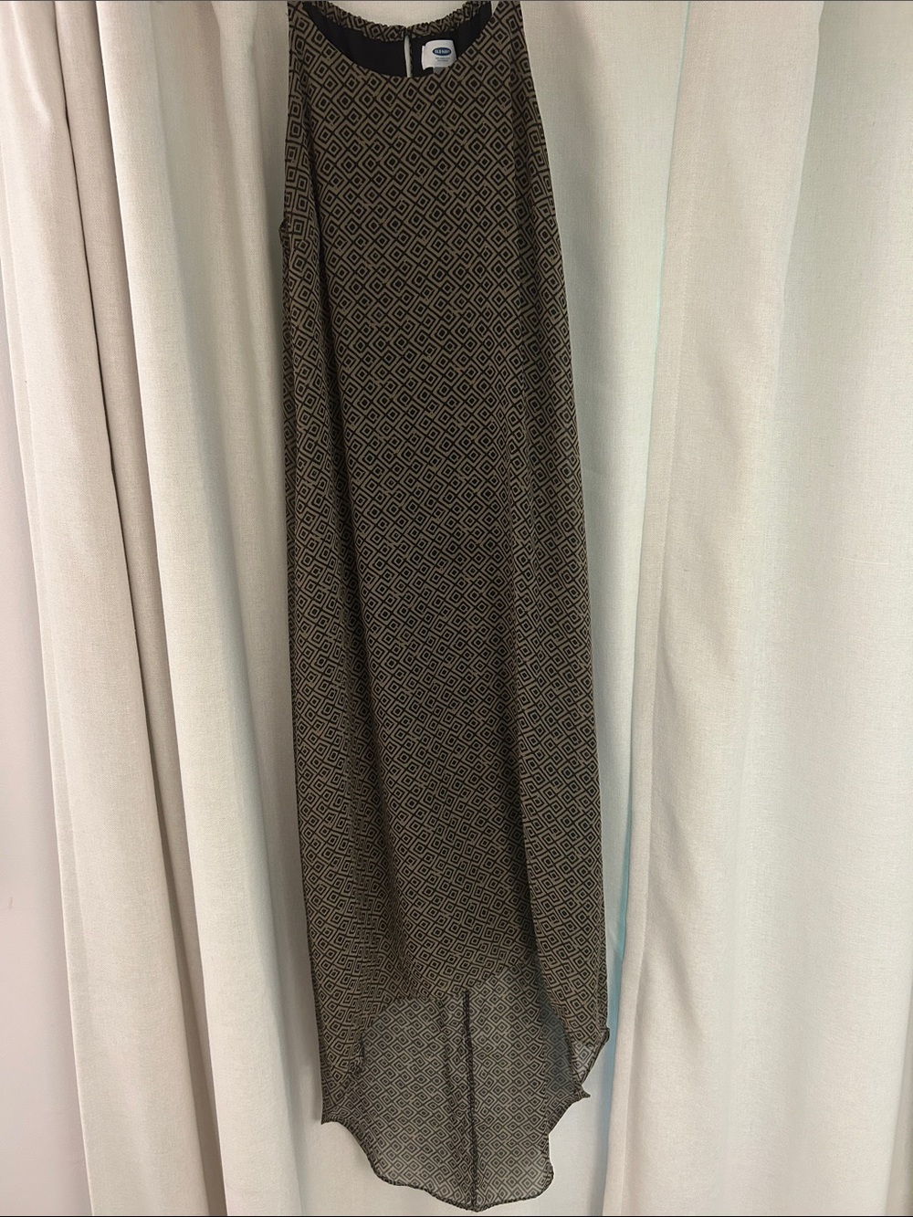 Old Navy Brown Patterned Midi Skirt
